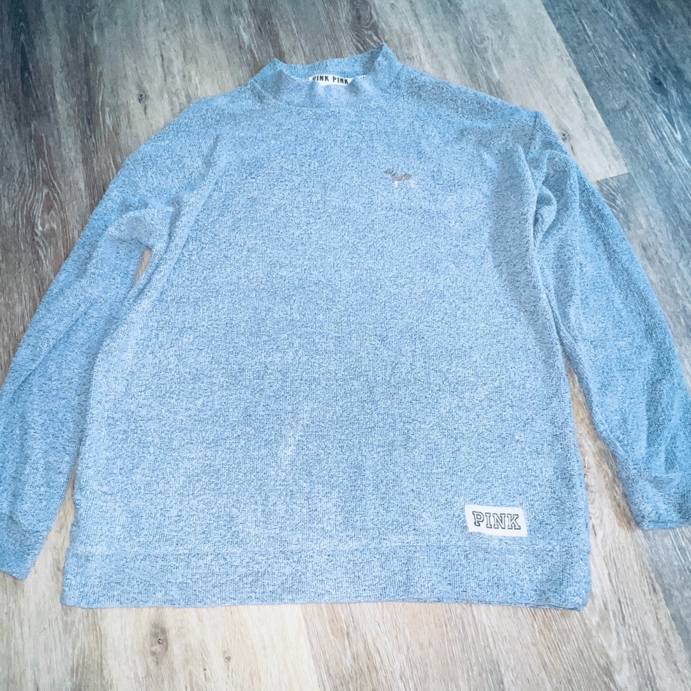 Victoria's Secret PINK Heather Blue Crewneck Sweater